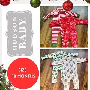 BABY BOY/GIRL 4-Piece Hudson Baby Plush Bodysuits | Size 18months